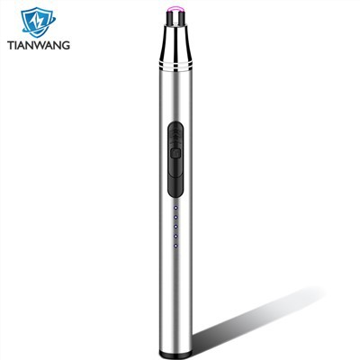 ไฟแช็กเทียนอาร์คแบบชาร์จไฟแบบ USB แบบยาวพร้อมไฟ LED